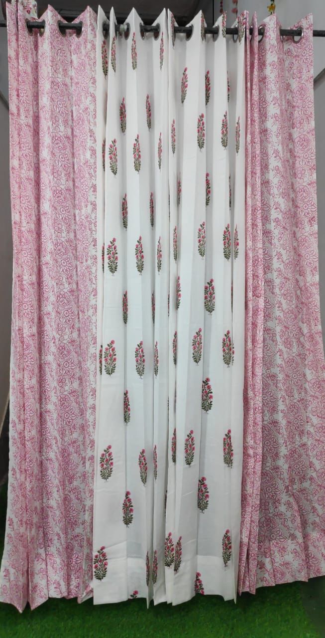 Wholesale Hand Block Cotton Curtains India
